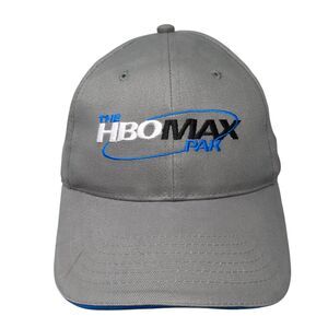 The HBO Max Pak Slideback Hat Gray OS Adjustable Embroidered W/Tags Cotton